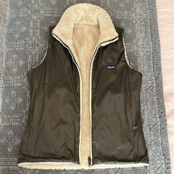 Patagonia Los Gatos Reversible Fleece Sherpa Zip Vest S - Picture 6 of 8